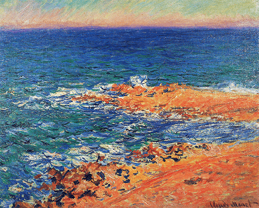 Claude Monet, La mer á Antibes (The Sea at Antibes), 1888, Von der Heydt-Museum, Wuppertal. Image: Artefact / Alamy Stock Photo